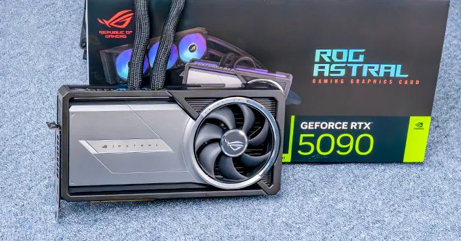 ASUS ROG Astral LC GeForce RTX 5090 Fluid Force GPU